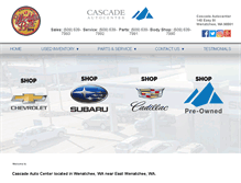 Tablet Screenshot of cascadeautocenter.com